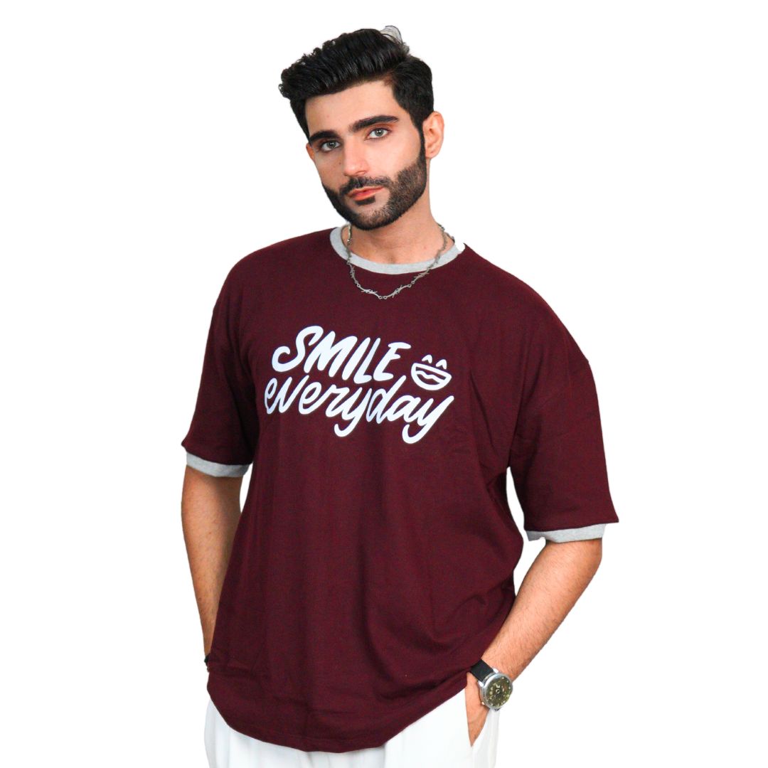 Smile Everyday Drop-Shoulder Tee