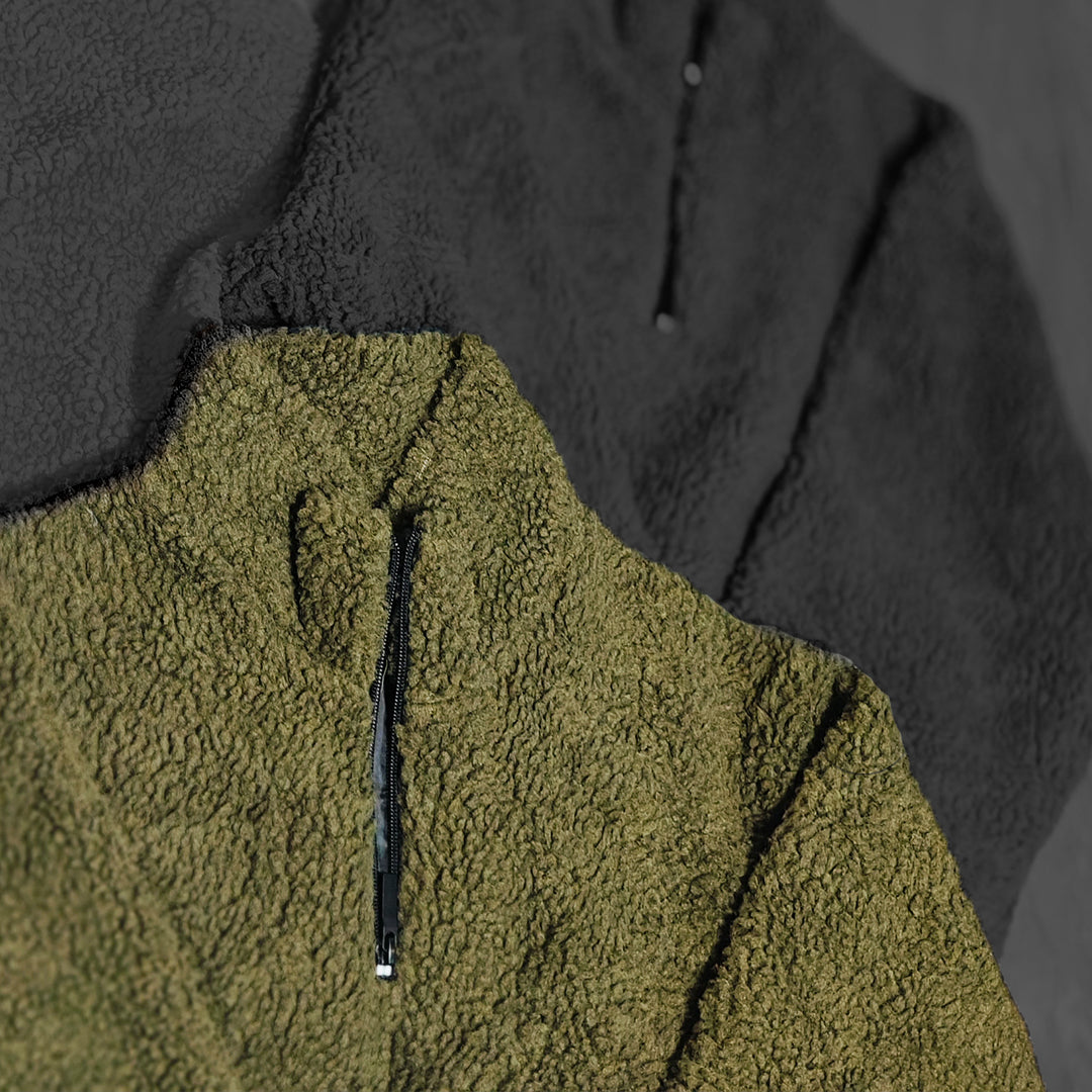 Gradi Sherpa Jacket - Olive Green