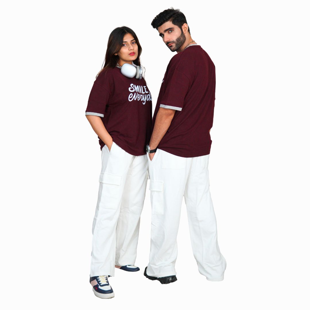 White Gradi Cargo Trousers